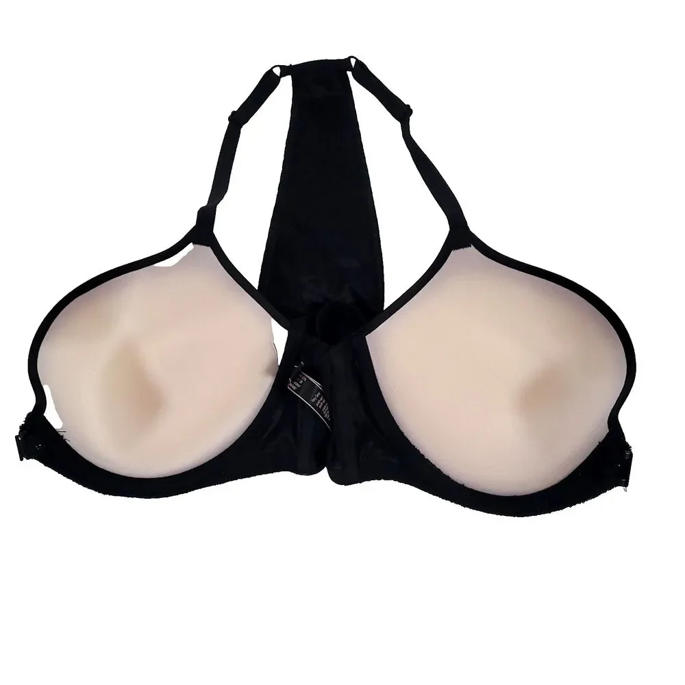 Victoria Secret Very Sexy Racerback Bra 36D Black Tencil Velvet Rhinestones‎ Adj